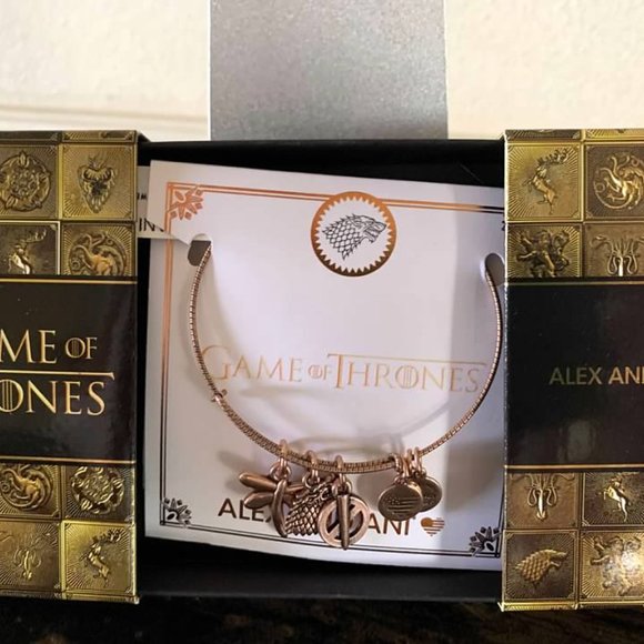 Alex & Ani Game of Thrones Sansa Stark Bangle Bracelet- Antique Rose Gold- NWT - Picture 3 of 4